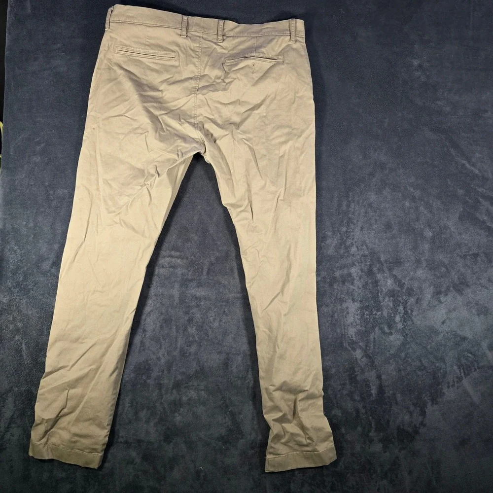 J.Crew Stretch Chinos‎ Pants Casual Everyday Khaki Beige W35 L32 Mens 35x32